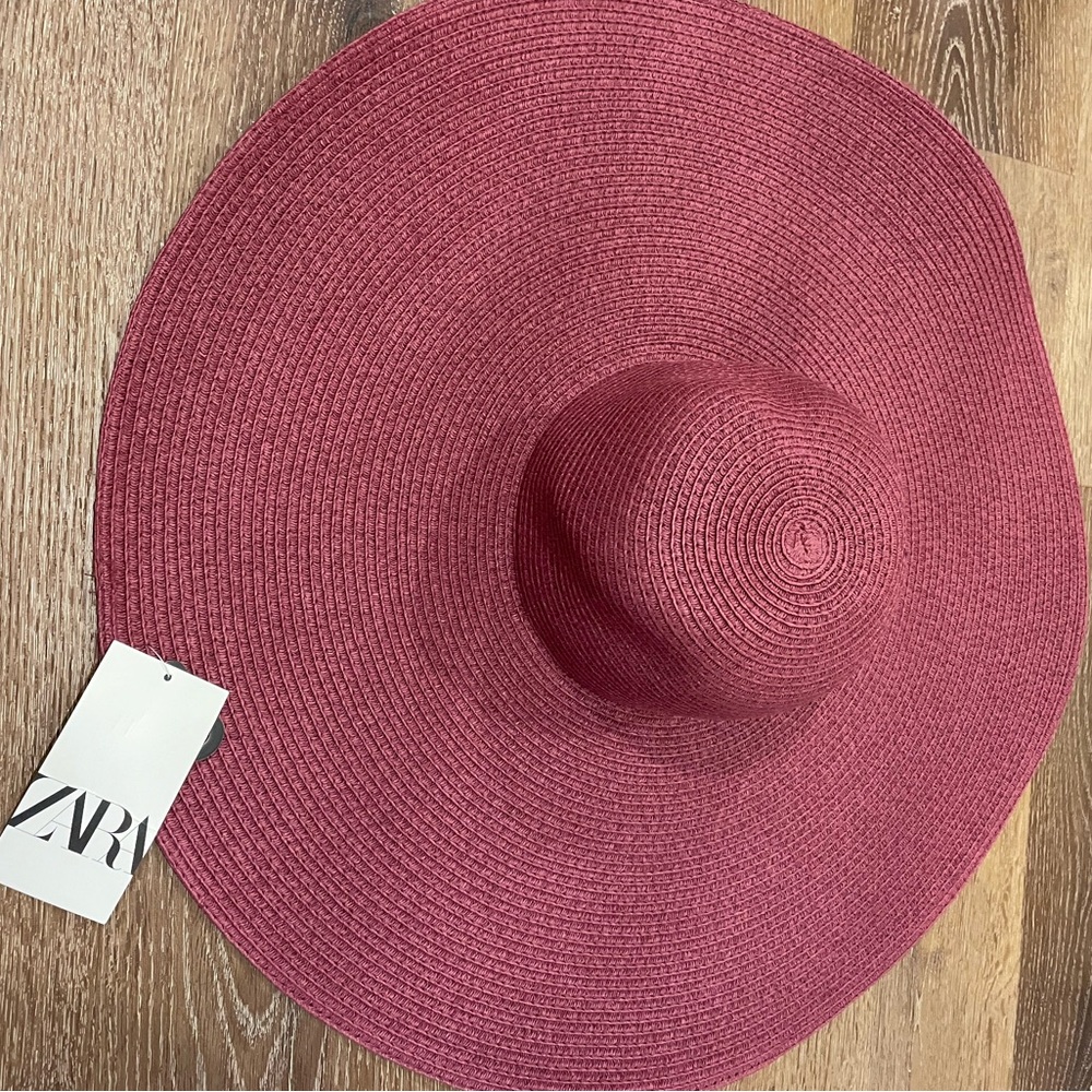 Zara Women's Pink Wide Brim Hat